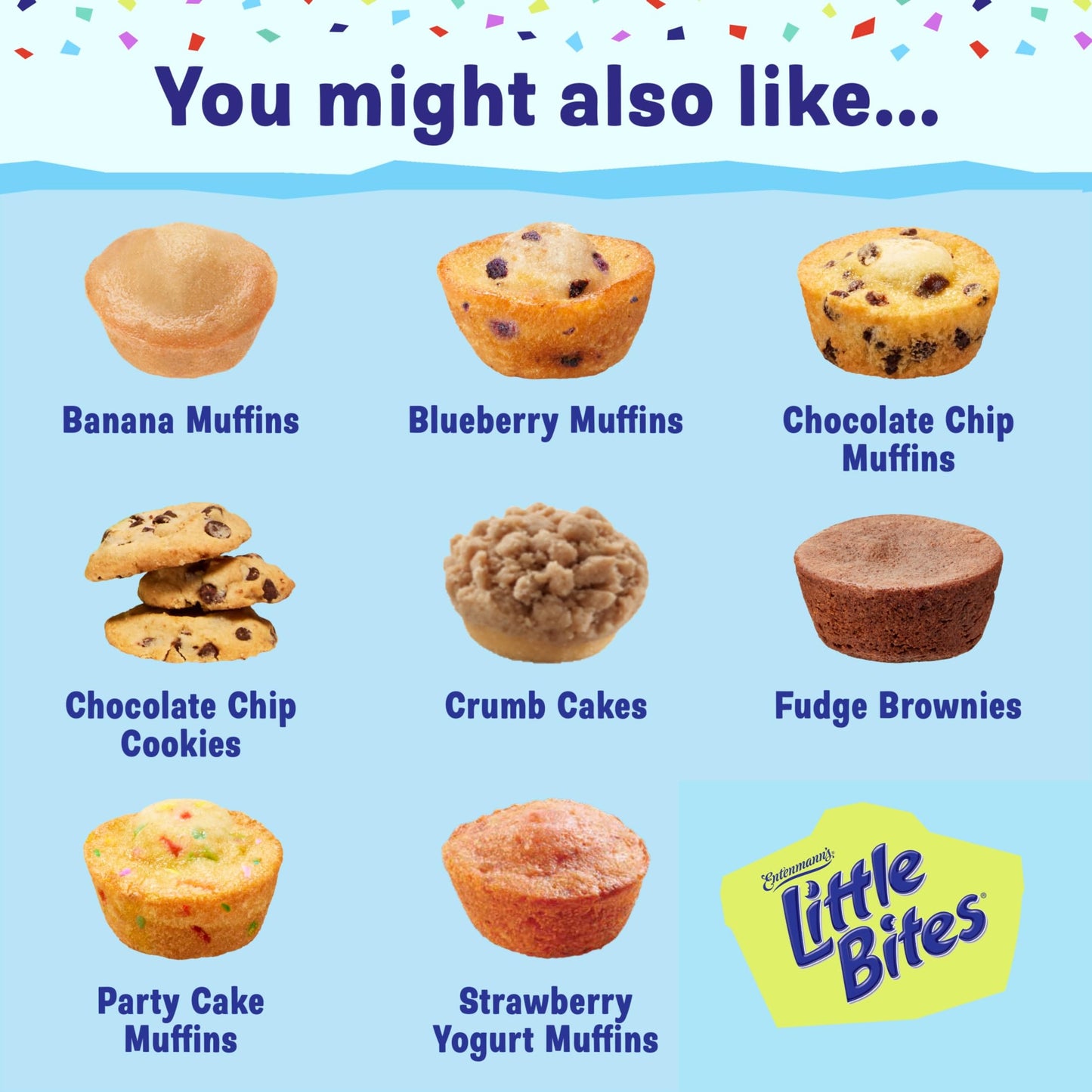 Entenmanns Little Bites Party Cake Muffins, Pouches of Mini Muffins, 8.25 Oz, 5 Count