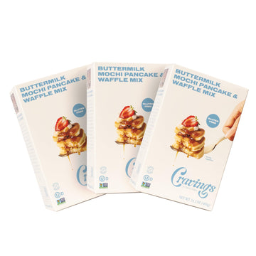 Cravings by Chrissy Teigen Pancake and Waffle Mix, Gluten free, Buttermilk Mochi Pancake & Waffle Mix, 3 Ingredients Mix, Makes 