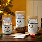 Vesici 6 Set Christmas Hot Cocoa Gift Sets with Mug Includes Snowman Enamel Cup Mini Kraft Paper Pouches and Labels Stickers for