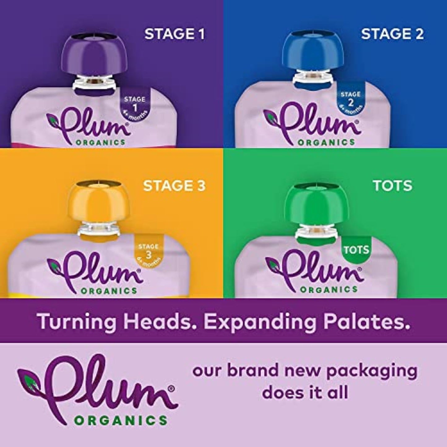 Plum Organics Stage 2 Organic Baby Food - Apple And Broccoli - 4 Oz Pouch (Pack Of 6) - Organic Fruit And Vegetable Baby Food Po
