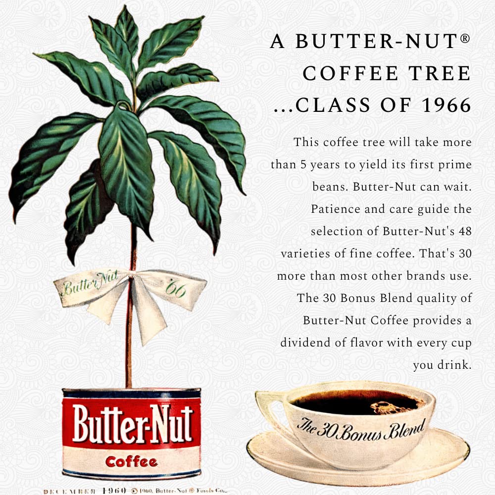 Butter-Nut Original Blend Ground Coffee, Medium Roast, 12 Ounce Steel Can