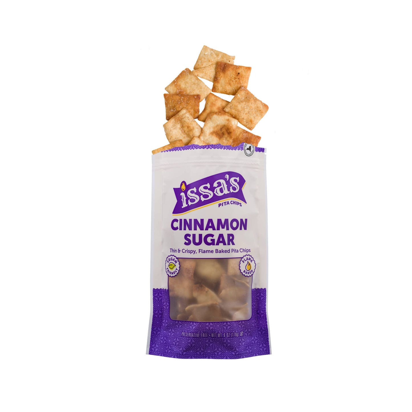 Issas Cinnamon Sugar Pita Chips, 6 Oz