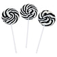Black And White Swirl Pop Suckers (24 Individually Wrapped Lollipops) Party Candy