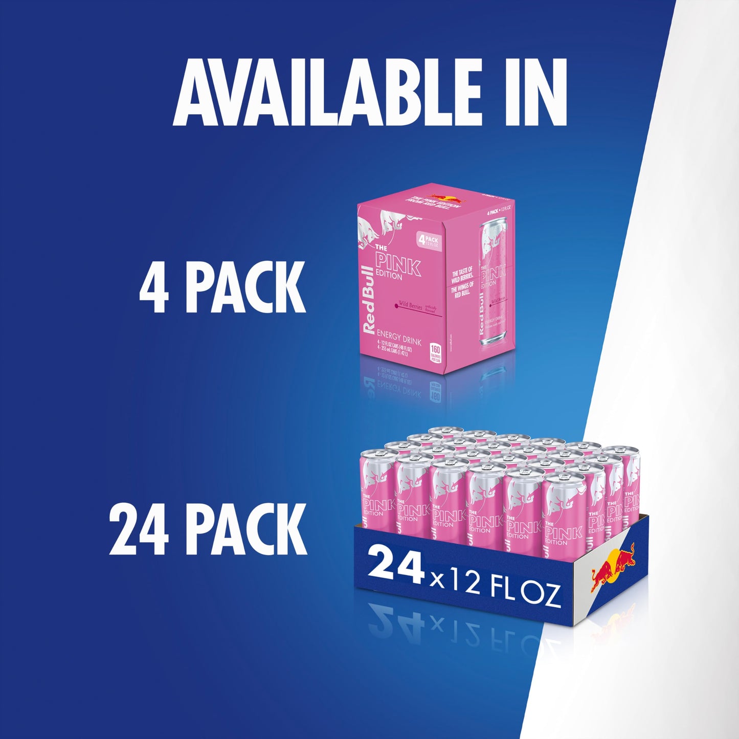 Red Bull Pink Edition Energy Drink  Wild Berries  12 fl. oz.  Pack of 4 cans  with 80mg Caffeine  Taurine & B Vitamins