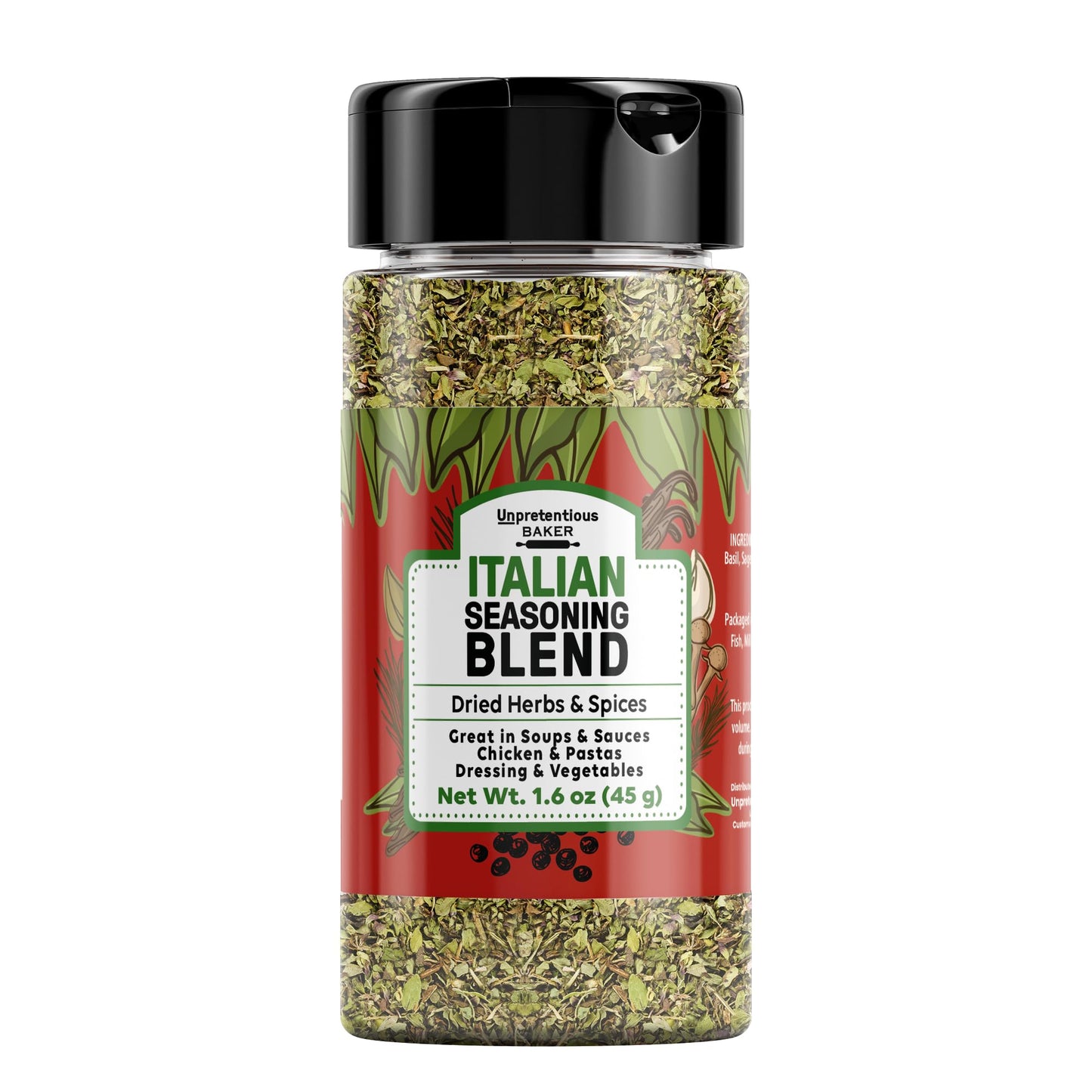 Unpretentious Italian Seasoning, Great in Soups & Sauces, Delicious Seasoning Blend (1.6 Ounce)