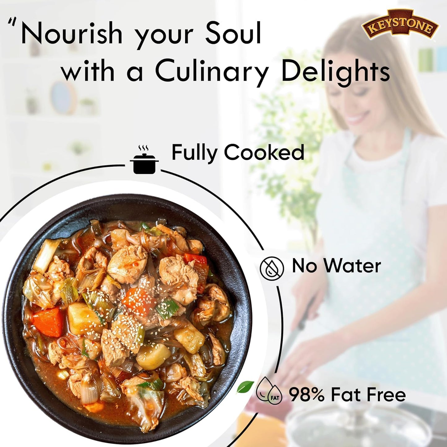 Keystone Meats All Natural Canned Beef, Chicken & Pork Pack Of 3, 28 Oz Long Term Emergency Survival Food Canned Meat | Fully Co