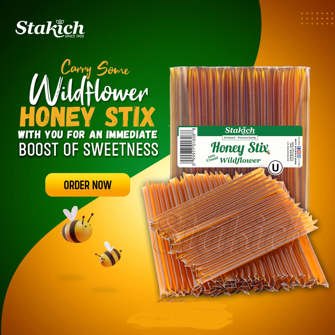 Stakich Wildflower Honey Stix (2000 Stix)
