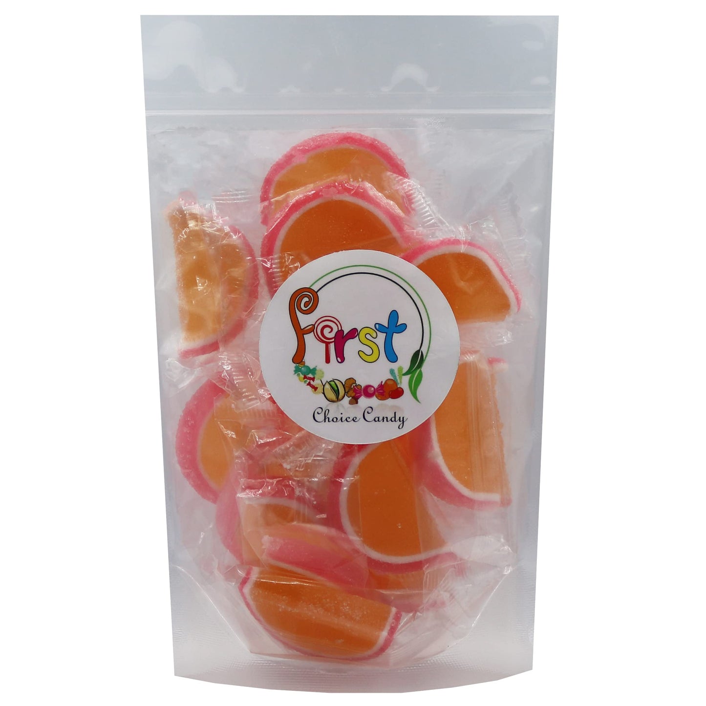 Jelly Fruit Slices Gummy Candy Individually Wrapped (Apricot Peach, 1 Pound)
