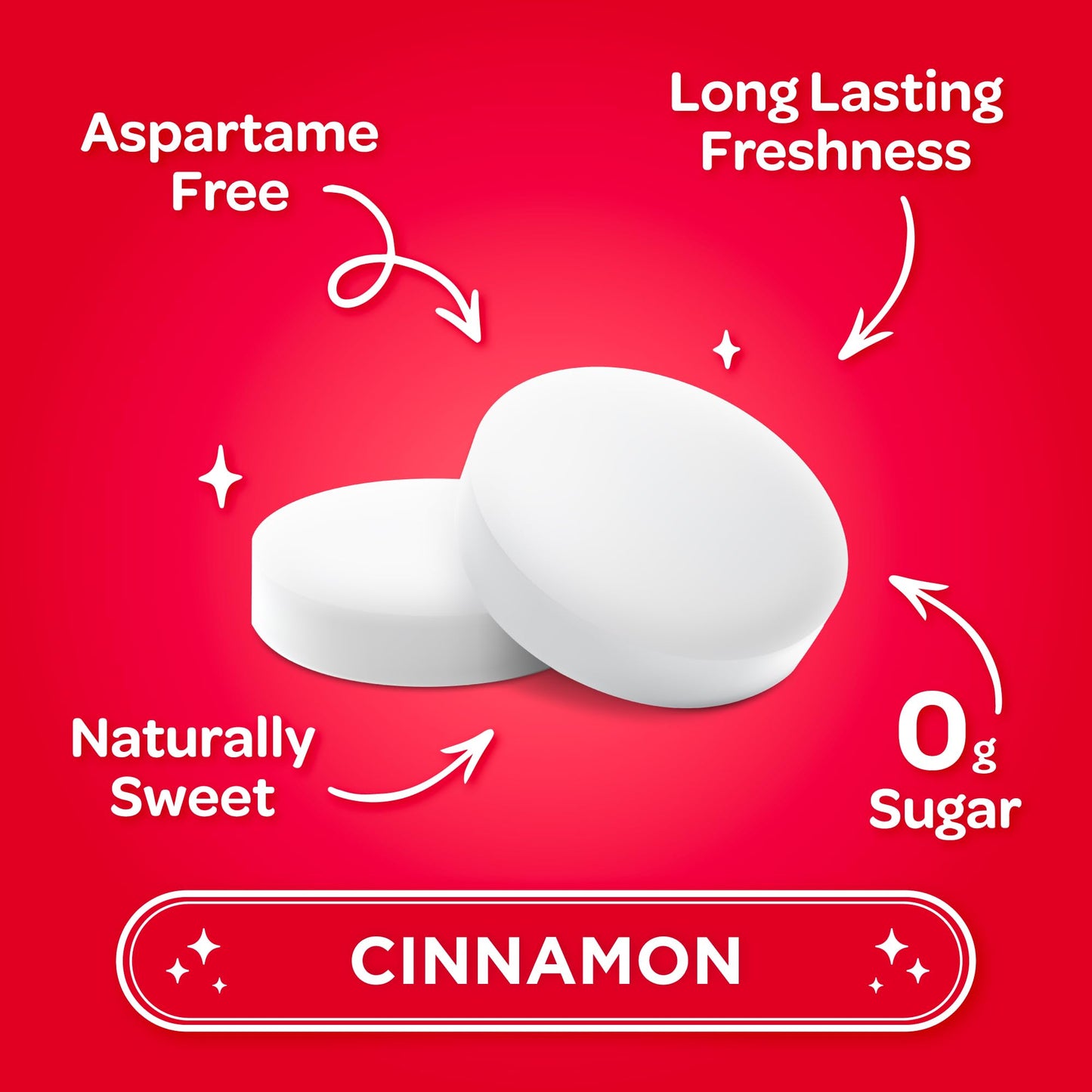 PUR Mints | Aspartame Free Breath Mints | Made with Xylitol | Sugar Free  Vegan  Gluten Free | Natural Cinnamon Flavor | 65 Pieces in Re-Sealable pouch (Pack of 3)