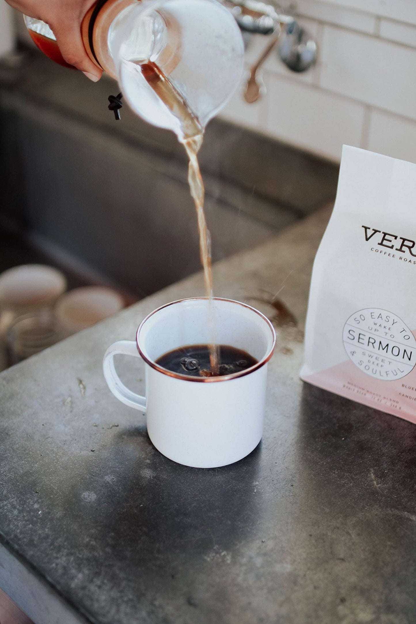 Verve Coffee Roasters Whole Bean Coffee Sermon Blend, Medium Roast, 12oz Resealable Pouch