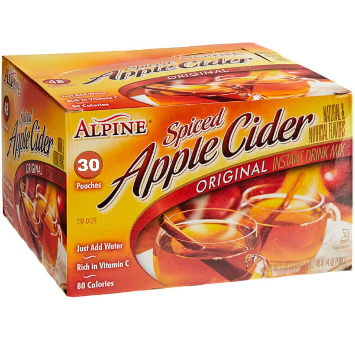 Lyfno Alpine Spiced Apple Cider Original, 48 Pouches, 0.74 OZ Each, Includes Spoon