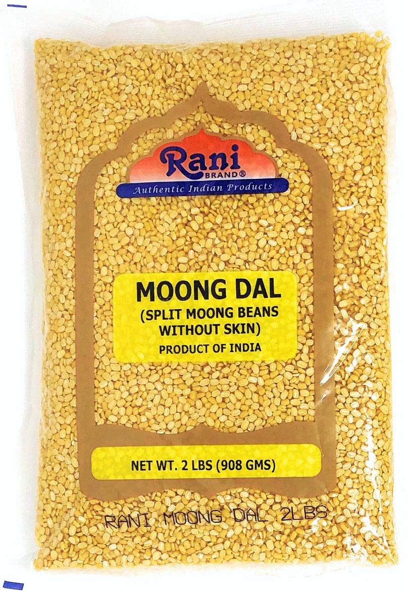 Rani Moong Dal (Split Mung Beans Without Skin) Lentils Indian 32oz (2lbs) 908g ~ All Natural | Gluten Friendly | Non-GMO | Vegan