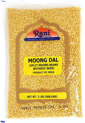 Rani Moong Dal (Split Mung Beans Without Skin) Lentils Indian 32oz (2lbs) 908g ~ All Natural | Gluten Friendly | Non-GMO | Vegan