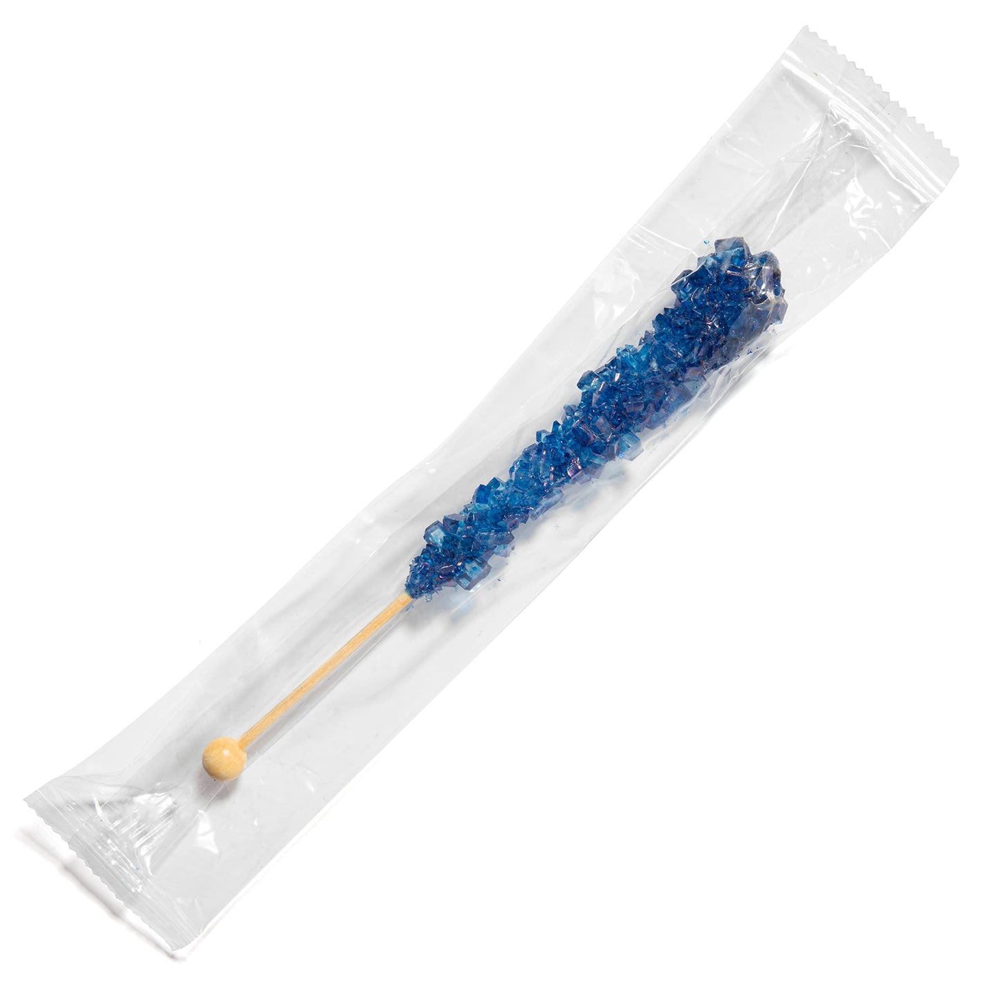Candy Envy - Navy Blue Rock Candy Sugar Sticks - Blueberry Flavored - 24 Indiv. Wrapped