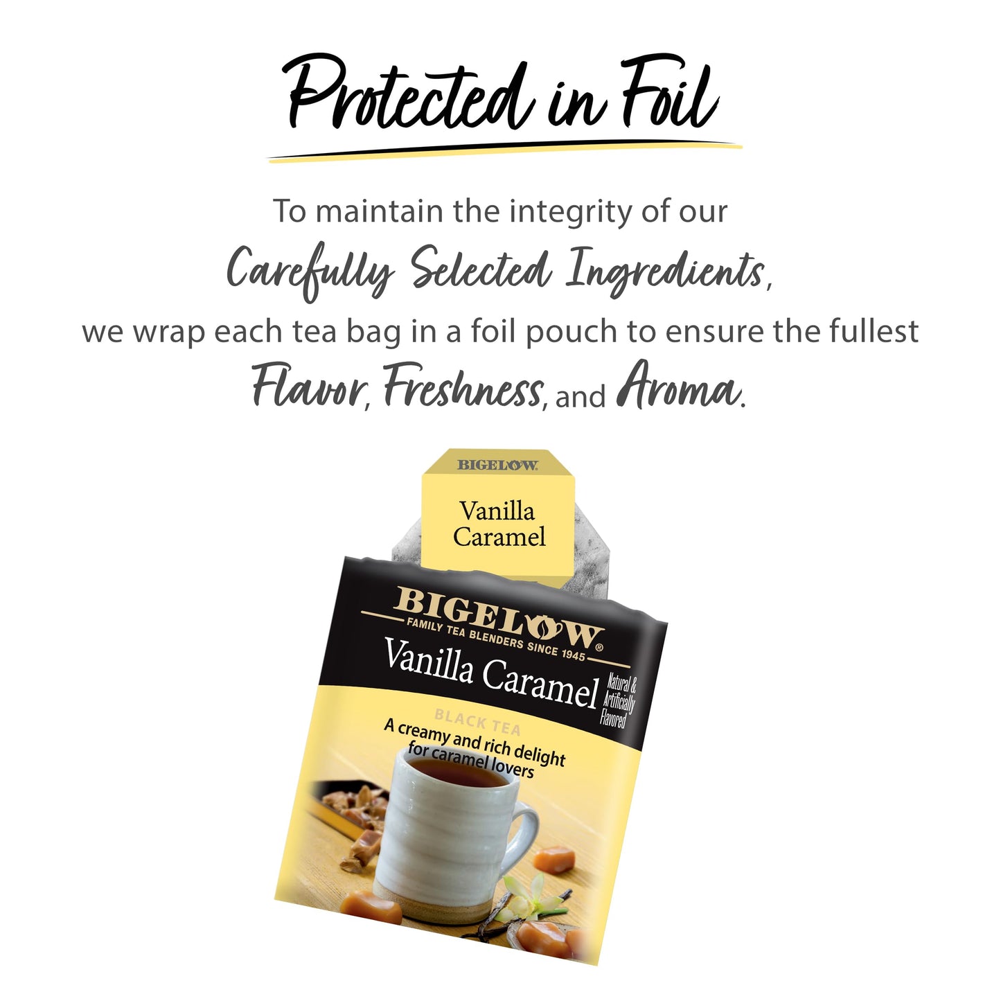 Bigelow Tea Vanilla Caramel Black Tea, Caffeinated, 20 Count Box (Pack of 6), Model 072310001695, 120 Total Tea Bags