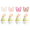 Ercadio 48 Pack Assembled Butterfly Cupcake Toppers Colorful Glitter Butterfly Cupcake Picks Baby Shower Kids Birthday Party Cak