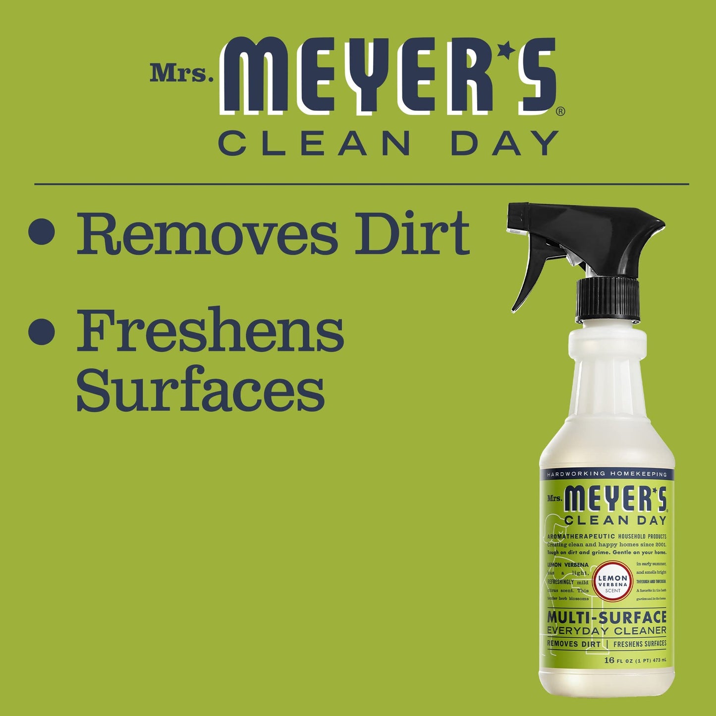Mrs Meyers Clean Day All-Purpose Cleaner Spray, Lemon Verbena, 16 Fl Oz