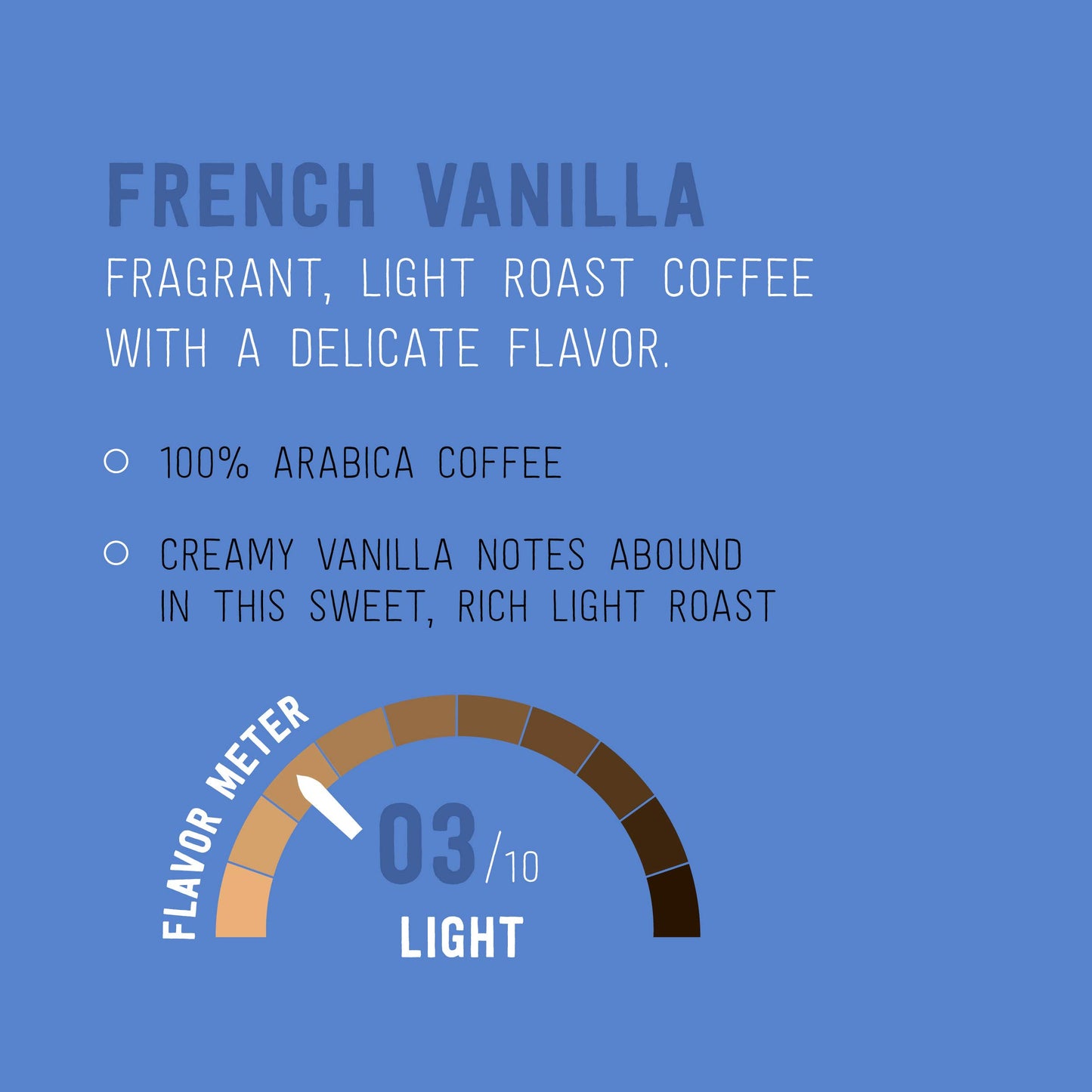 Happy Belly Light Roast Coffee Pods, French Vanilla, Compatible with Keurig 2.0, 100 Count