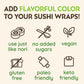 Pineapple Habanero Origami Sushi Wraps