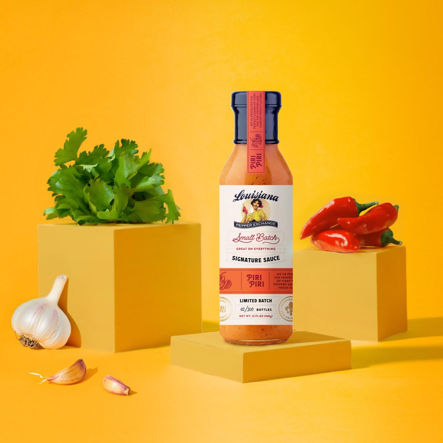 Louisiana Pepper Exchange Piri Piri Sauce, Gluten-Free, 12 Fl Oz, 2-Pack