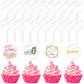 30 Pack 2 Inch Circle Acrylic Cupcake Toppers, Diy Clear Round Blank Cake Toppers Personalized Cupcake Toppers With Sticks For B
