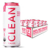 CLEAN CAUSE Sparkling Yerba Mate Tea, Zero Sugar, USDA Organic, 16oz Cans, 12-Pack, Red