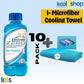 Electrolit Zero Blue Raspberry Hydration Drink With Electrolytes 21 Fl Oz Plastic Bottle 10 Pack + 1 Microfiber Cooling Towel By