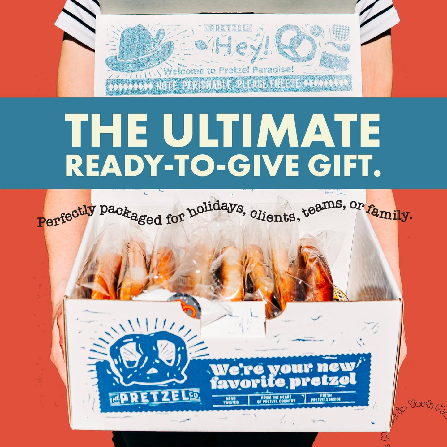 Pretzel Classics Gift Box - 8 Hand-Twisted Pennsylvania Pretzels with two 9oz Mustards & Pretzel Salt - Fresh Baked in York  PA  Individually Wrapped  Ships Fresh Never Frozen-Favorite Things 2025