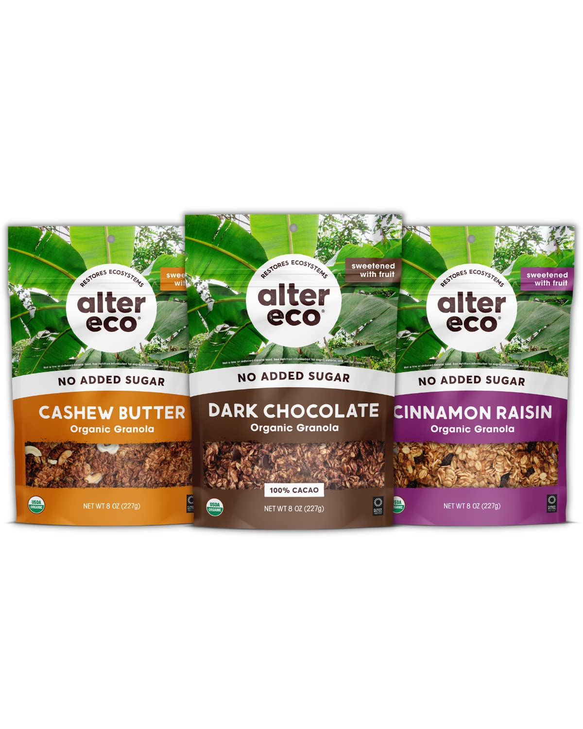Alter Eco Organic Granola Variety Pack, Healthy, Organic Breakfast & Snack, Naturally Sweetened with Fruit, Vegan, No Artificial