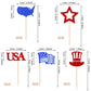 30 Pcs Independence Day Cupcake Toppers With Flag Map Star Usa Patriotic Cupcake Picks Happy 4Th Of July American National Indep