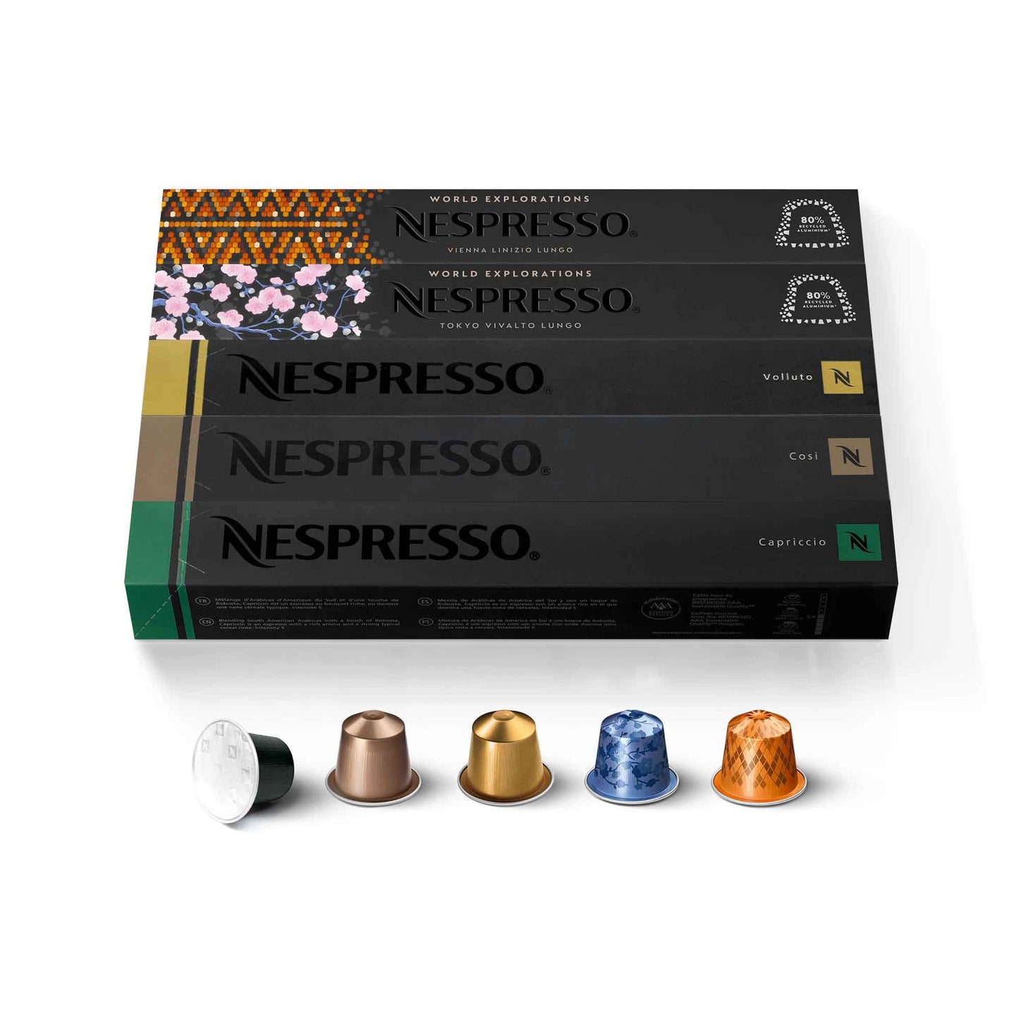Nespresso Original Line Mild Roast Coffee Pods Variety Pack, 50 Count, 10 Count (Pack of 5)