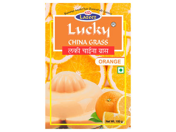 Lucky China Grass (Orange Flavor 100 Gm)[Pack Of 5]