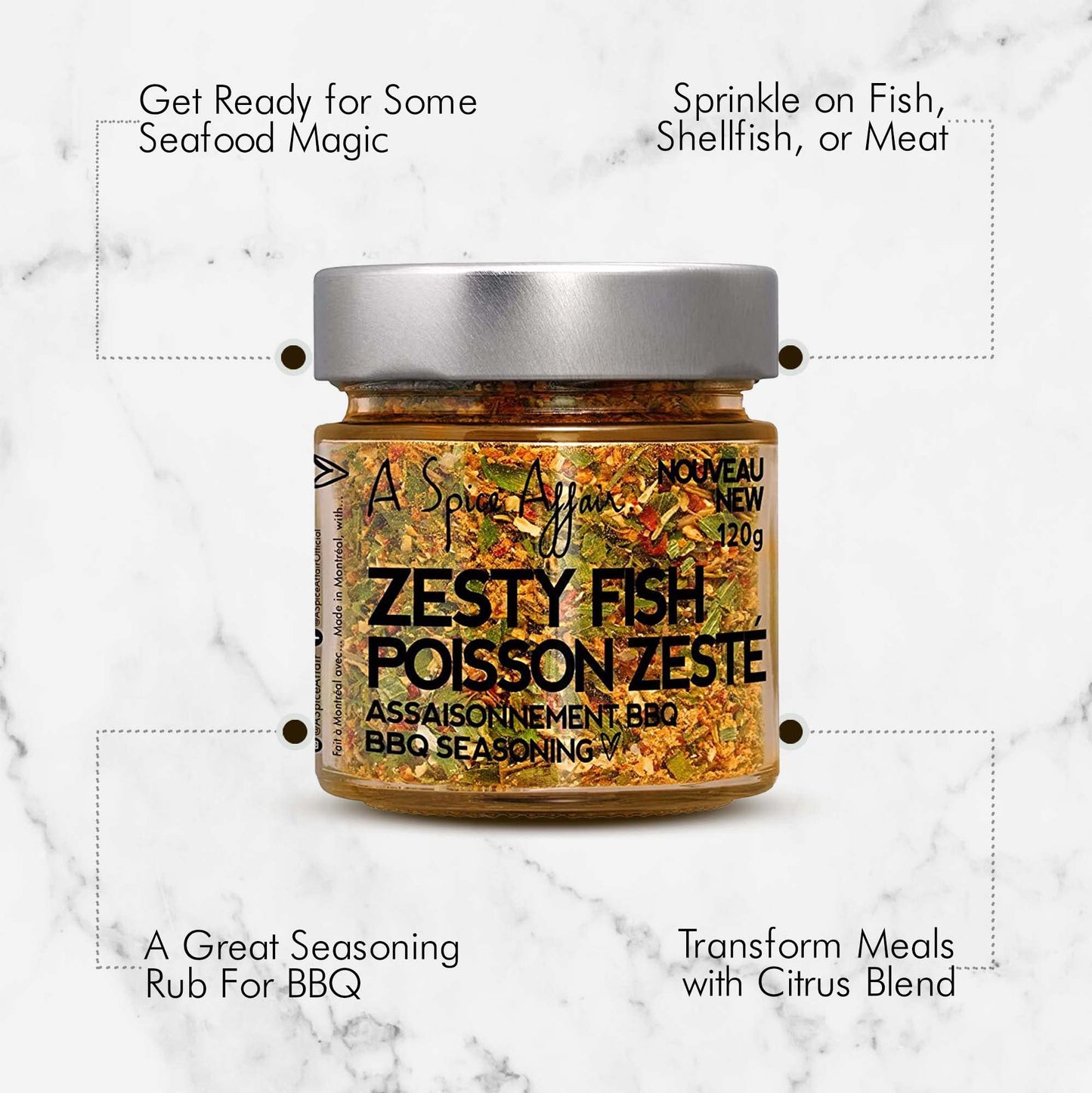 Zesty Fish Rub (110G) A Spice Affair.