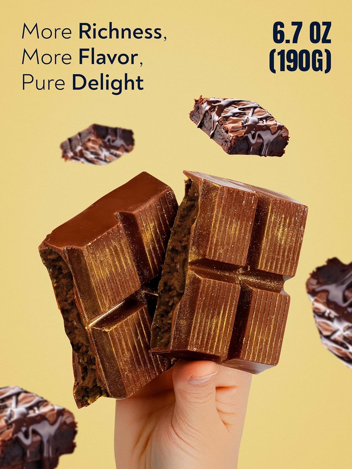 Barbee Dubai Chocolate Bar With Brownie And Cruncy Kadaifi | No Palm Oil | No Artificial Colors | Milk Chocolate - Brownie 7 Oz (200G)
