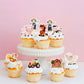 45Pcs Edible Farm Theme Cupcake Toppers Wafer Paper Animal Cartoon Tractor Barnyard Cupcake Toppers Drink Topper Dessert Muffin