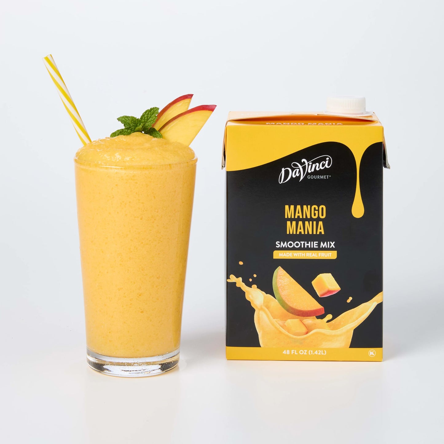 DaVinci Gourmet Mango Mania Smoothie, 48 Fl Oz, Pack of 1, Mango Flavor