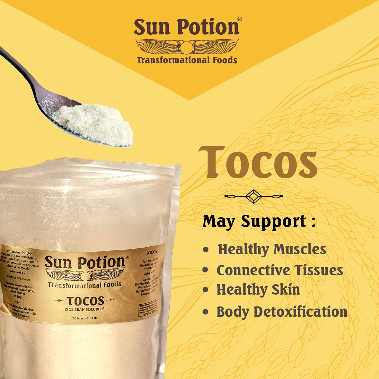 Sun Potion Tocos - Rice Bran Solubles (200g)
