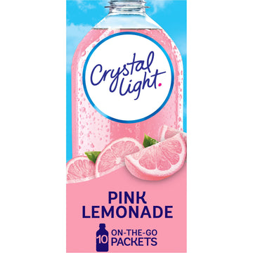 Crystal Light Sugar-Free Pink Lemonade On-The-Go Powdered Drink Mix 10 Count