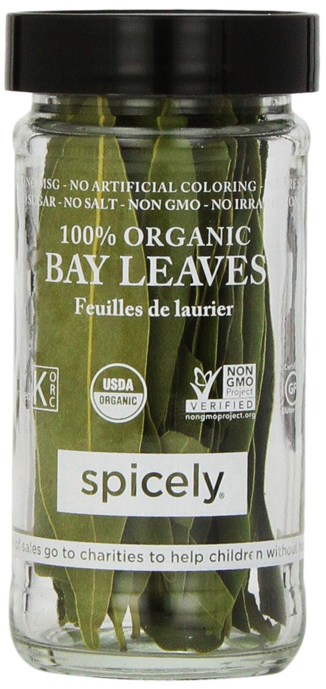Spicely Organic Bay Leaves, 0.09 Ounce (Pack Of 6)