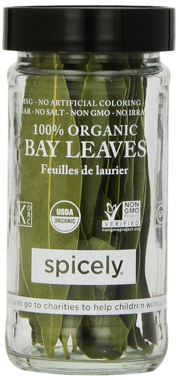 Spicely Organic Bay Leaves, 0.09 Ounce (Pack Of 6)