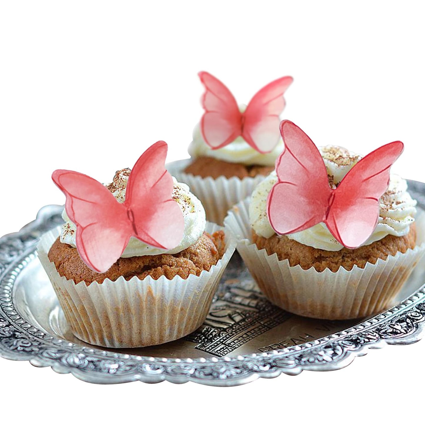 52 Pieces Edible Wafer Paper Butterfly Cake Decoration, Suitable For Weddings, Birthdays, Christmas Parties To Decorate Cookies,