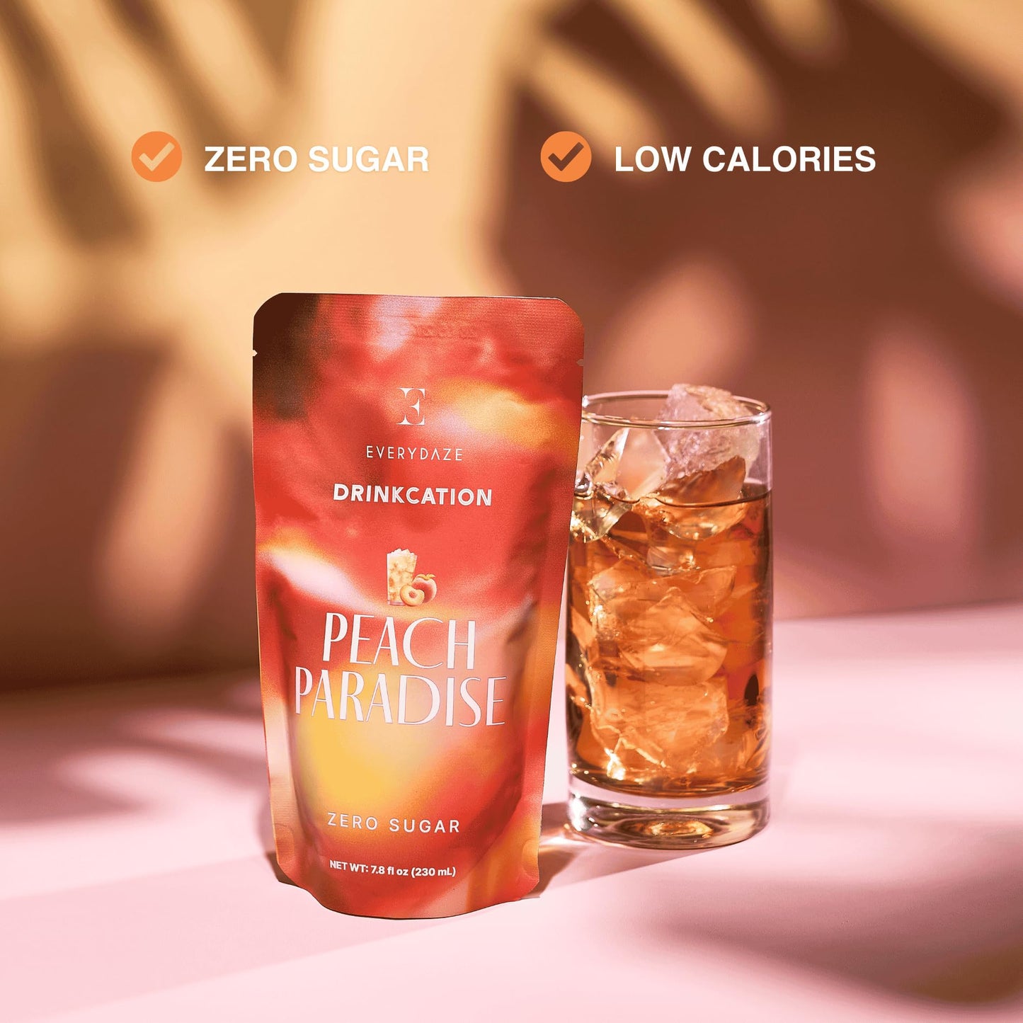 EVERYDAZE Drinkcation Zero Sugar Ready to Drink Fruit Ade with Real Fruit Concentrate | Korean Convenience Store Drink | 7.8 fl