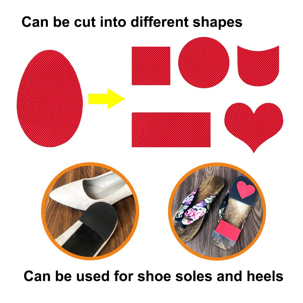 Unikstep 5 Pairs Shoe Sole Anti Slip Grips, Non Skid Self Adhesive Rubber Pads, Shoe Bottom And Heel Noise Reduction Stickers An