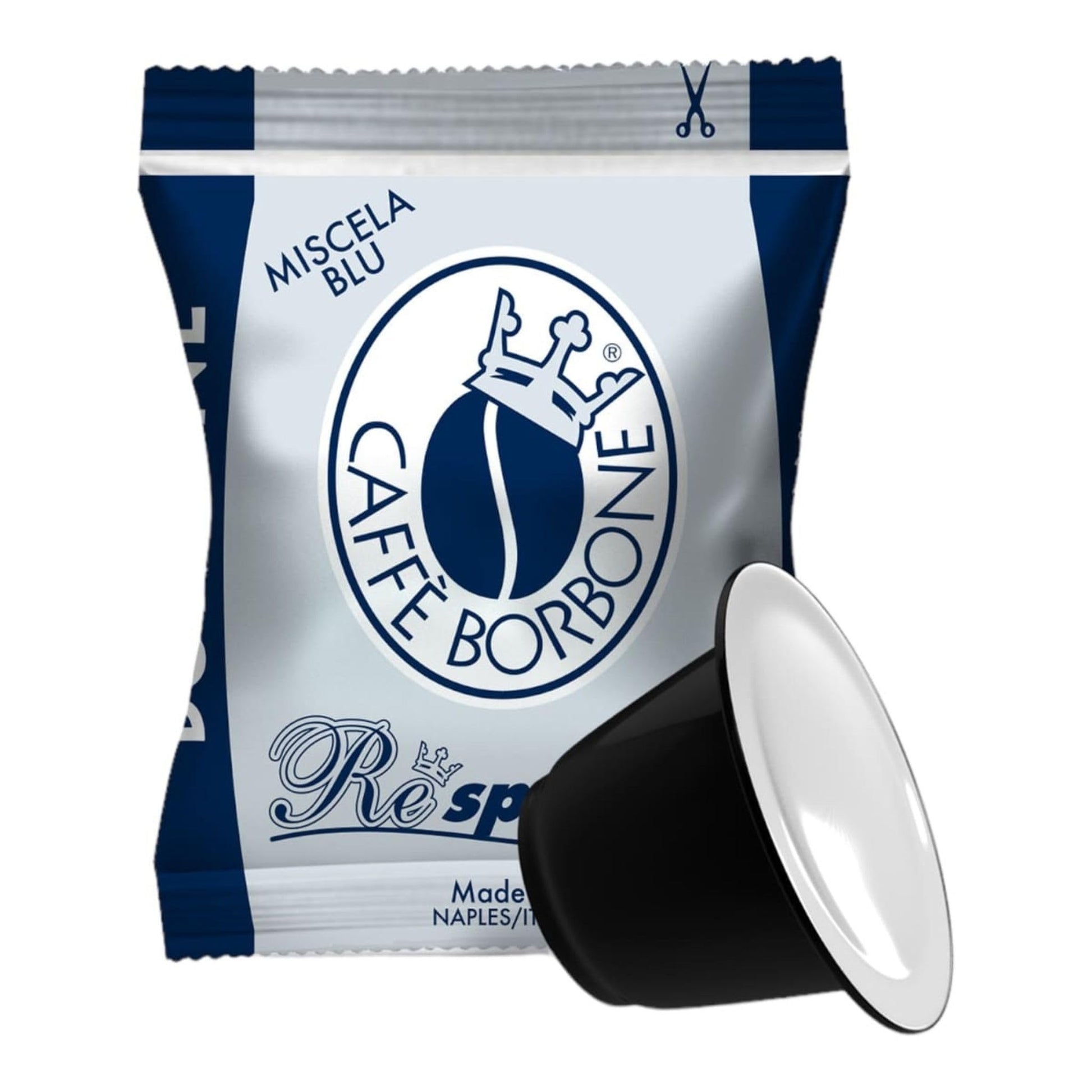 Caffè Borbone Espresso Coffee Pods, Nespresso Compatible, 100 Count, Blue Blend, Model REBBLU100N