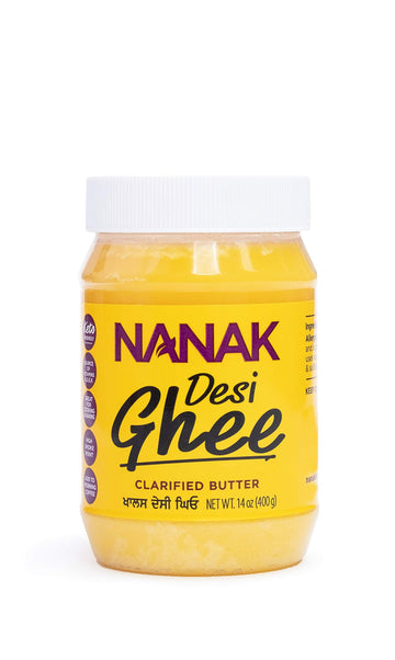 Nanak Desi Ghee Clarified Butter - Premium Quality, Keto Friendly, Lactose-Free, 14 oz