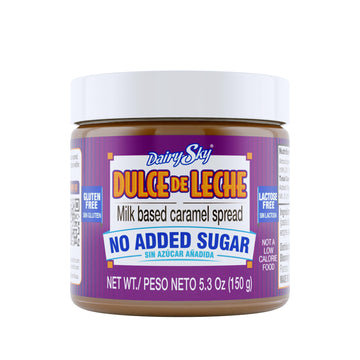 Dairysky Dulce De Leche Sin Azucar Aadida - 5.3 Oz | Gluten & Lactose Free, Milk Based Caramel Spread Caramel Dips And Spreads F