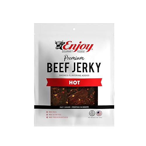 Enjoy Beef Jerky Hot, All Natural 3Oz (Pack Of 1)