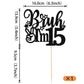 Rssta i Cake Topper - Black Star Glitter, 15th Birthday Decoration, Model XM1222-15 Black, Cheers to 15 Years, 1 Pack