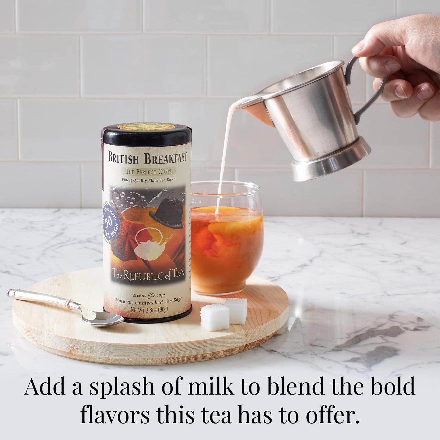 The Republic Of Tea British Breakfast Tea Refill Bag, 250 Tea Bags, Gourmet Black Tea | Caffeinated