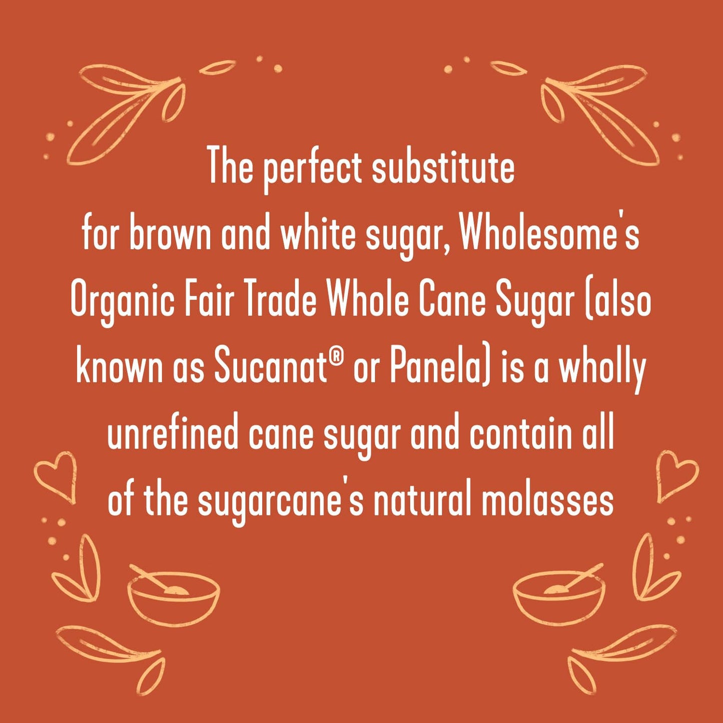 Wholesome Sweeteners 32-Ounce Organic Sucanat Panela Whole Cane Sugar, Fair Trade, Non-GMO Project Verified , Gluten Free & Vega